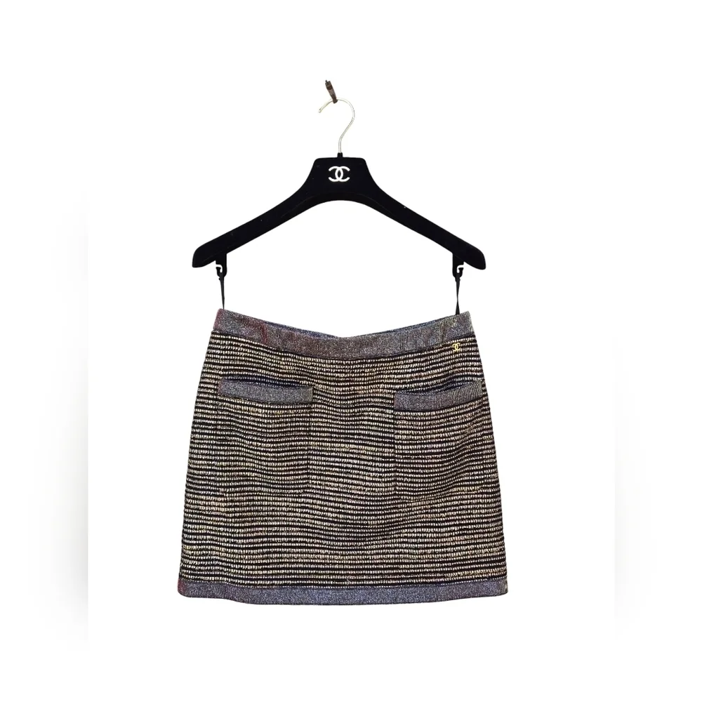 CHANEL Metallic Tweed 'Cruise 2010' Skirt New Without Tag